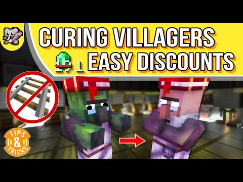 EASY Villager Curing Huge Trade Discounts | Minecraft Tips & Tricks | Bedrock MCPE PS XBOX SWITCH