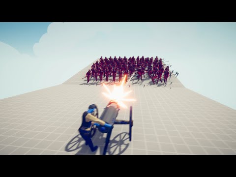 RAPID FIRE GATLING 🔫 GUN VS UNITS - 😜Totally Accurate Battle Simulator TABS