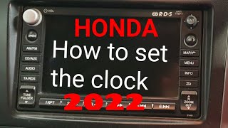 How to set the clock on Honda after 2022. Clock adjust issue , always 2 o clock after ignition. 2022