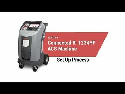 Robinair AC1234-9 Connected R-1234YF ACS Machine Setup