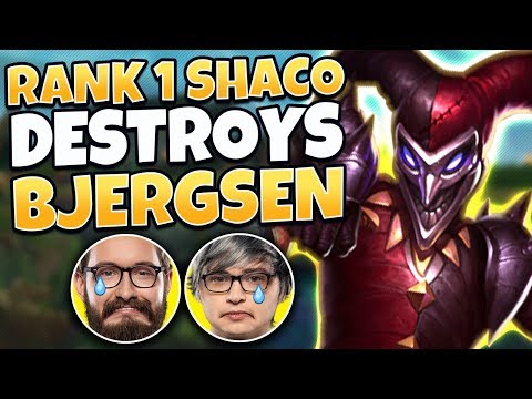 #1 SHACO WORLD DESTROYS BJERGSEN AND SNEAKY (IN CHALLENGER) - League of Legends