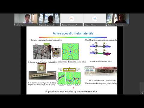 MetaMAT’s 7th webinar 28 07 2020 - Acoustic metamat with digitally virtualized resonance - Jensen Li