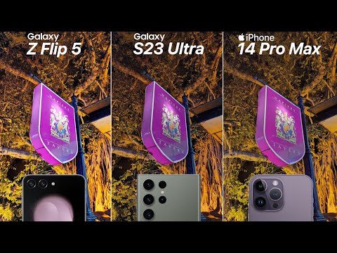 Samsung Galaxy Z Flip 5 VS Galaxy S23 Ultra VS iPhone 14 Pro Max Camera Test