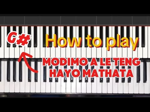 How to play 🎹 || Modimo a le teng hayo mathata ||(Key=G#/A-flat)|| #learnwithsanse #pianotutorial