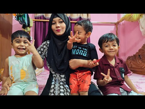 Ifraz Ehaan and Aariz is very happy when Mahi aunty came #youtubevideo #funny