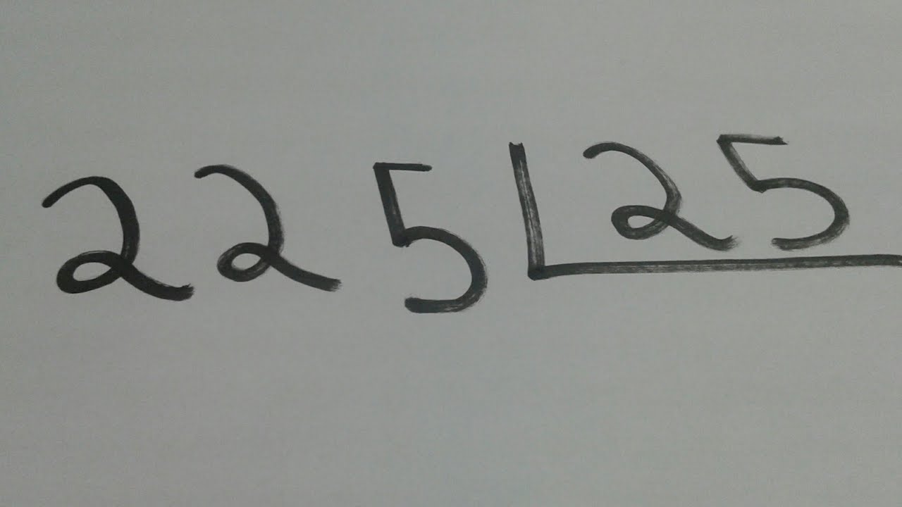 HOW TO DIVIDE 225/25