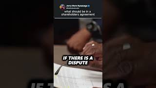 WHAT SHOULD BE IN THE SHAREHOLDERS AGREEMENT