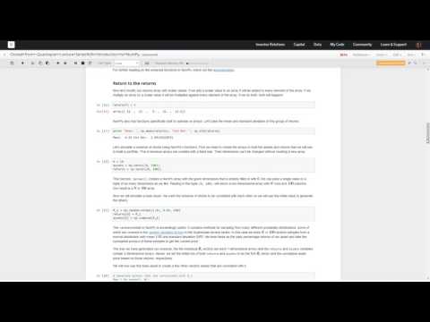 Quantopian Lecture Series: Introduction to NumPy