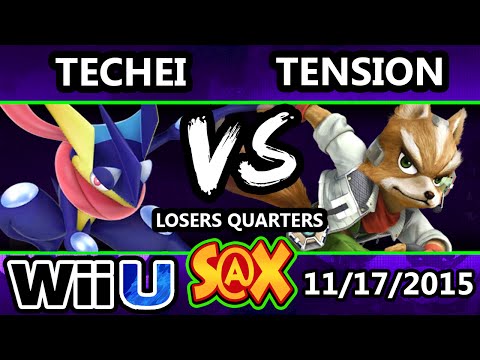 S@X 124 - Techei (Greninja) Vs. Arc | Tension (Fox) SSB4 Losers Quarters - Smash Wii U - Smash 4