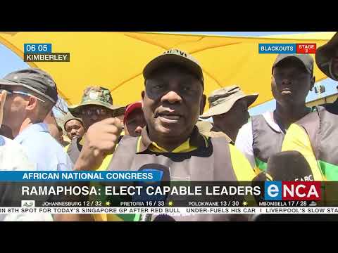 Ramaphosa urges voters to elect capable leaders