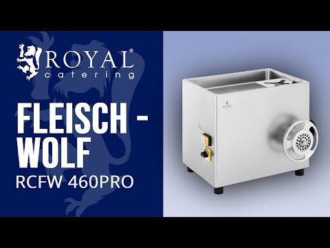 Video - Fleischwolf - mit Rücklauffunktion - 550 W - Edelstahl - 420 - 460 kg/h - Royal Catering