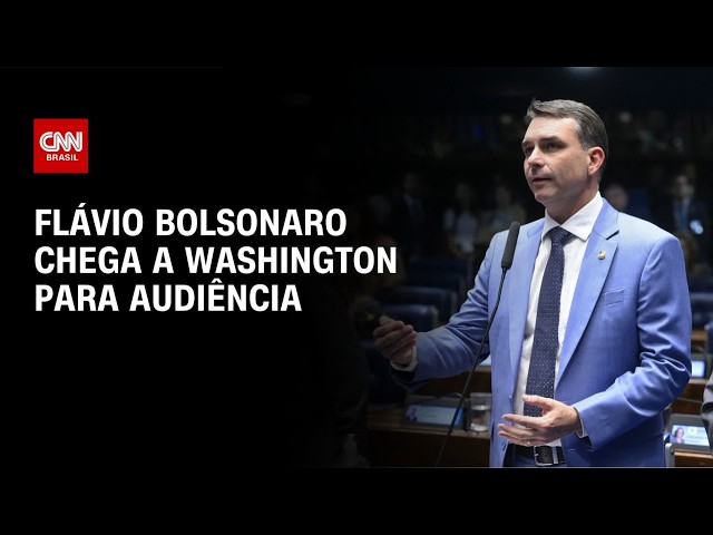 Flávio chega aos EUA para debater tarifaço enquanto Brasil negocia | AGORA CNN