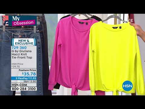 G by Giuliana Hacci Knit TieFront Top