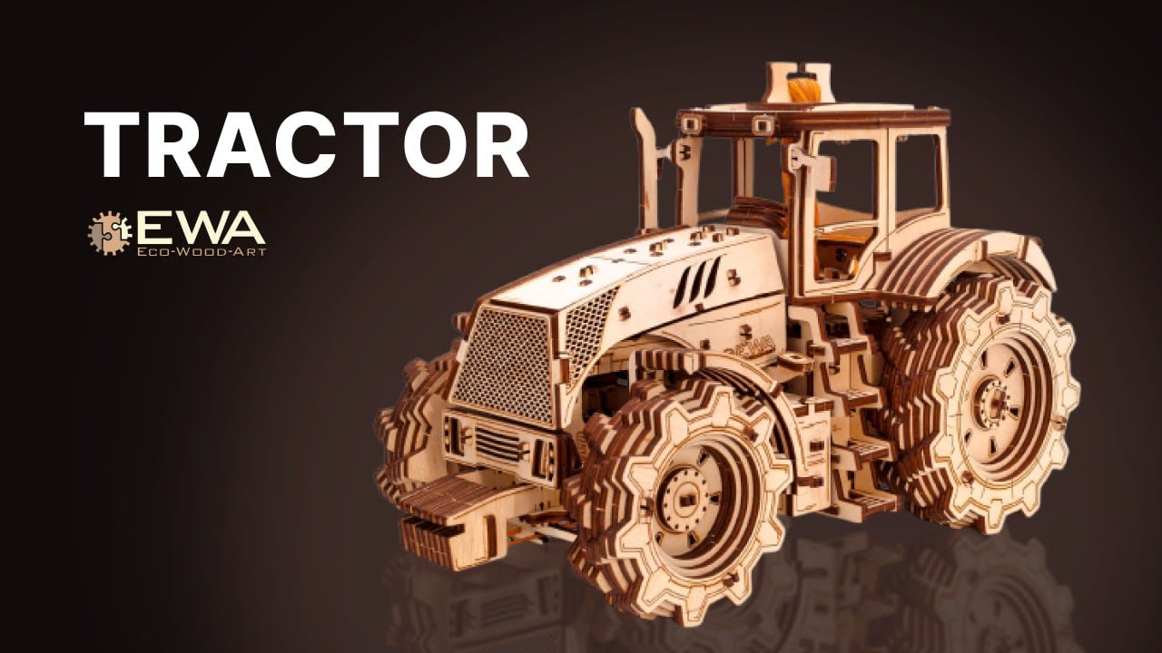 Eco-Wood-Art Construction kit Tractor