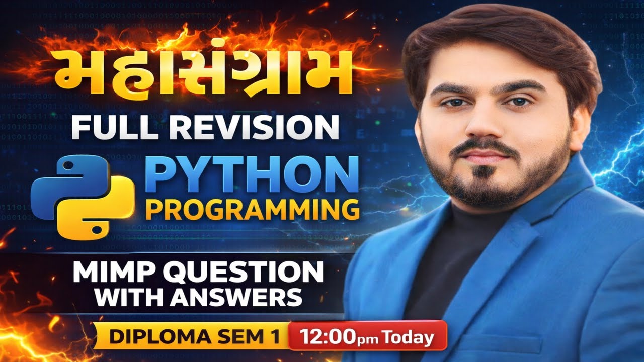 PYTHON FULL REVISION  ALL UNIT FOR GTU EXAM ||  PYTHON PROGRAMMING || SEM 1 IT || MIMP WITH ANSWER