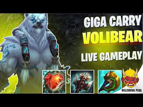 GIGA CARRY VOLIBEAR TOP! - Wild Rift HellsDevil Plus Gameplay