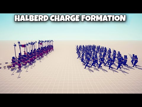 HALBERD CHARGE FORMATION VS EVERY UNITS - Totally Accurate Battle Simulator TABS