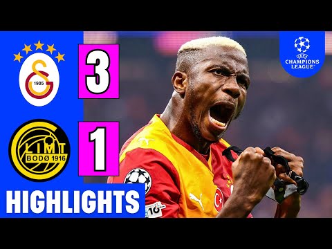 Galatasaray vs Bodø/Glimt 3-1 Maç Özeti | Highlights | Osimhen Goal | UEFA Champions League 2025/26 
