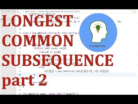 Dynamic Programming | Longest Common Subsequence LCS | Part 2 | C code