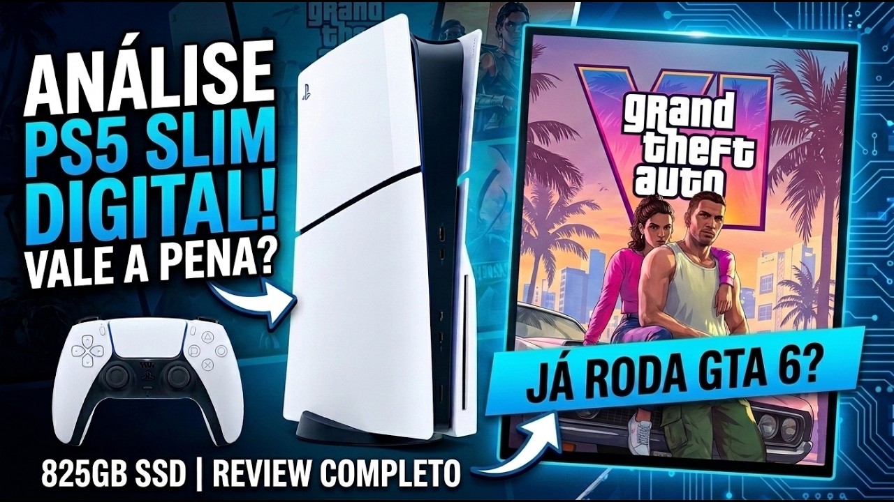 Miniatura da avaliação em vídeo de Consola Sony PS5 Slim - Pacote NBA 2K25 - Edição Digital