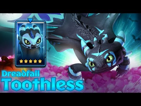 Dreadfall Toothless - 5-Star Blue Premium Night Fury | Dragons: Titan Uprising