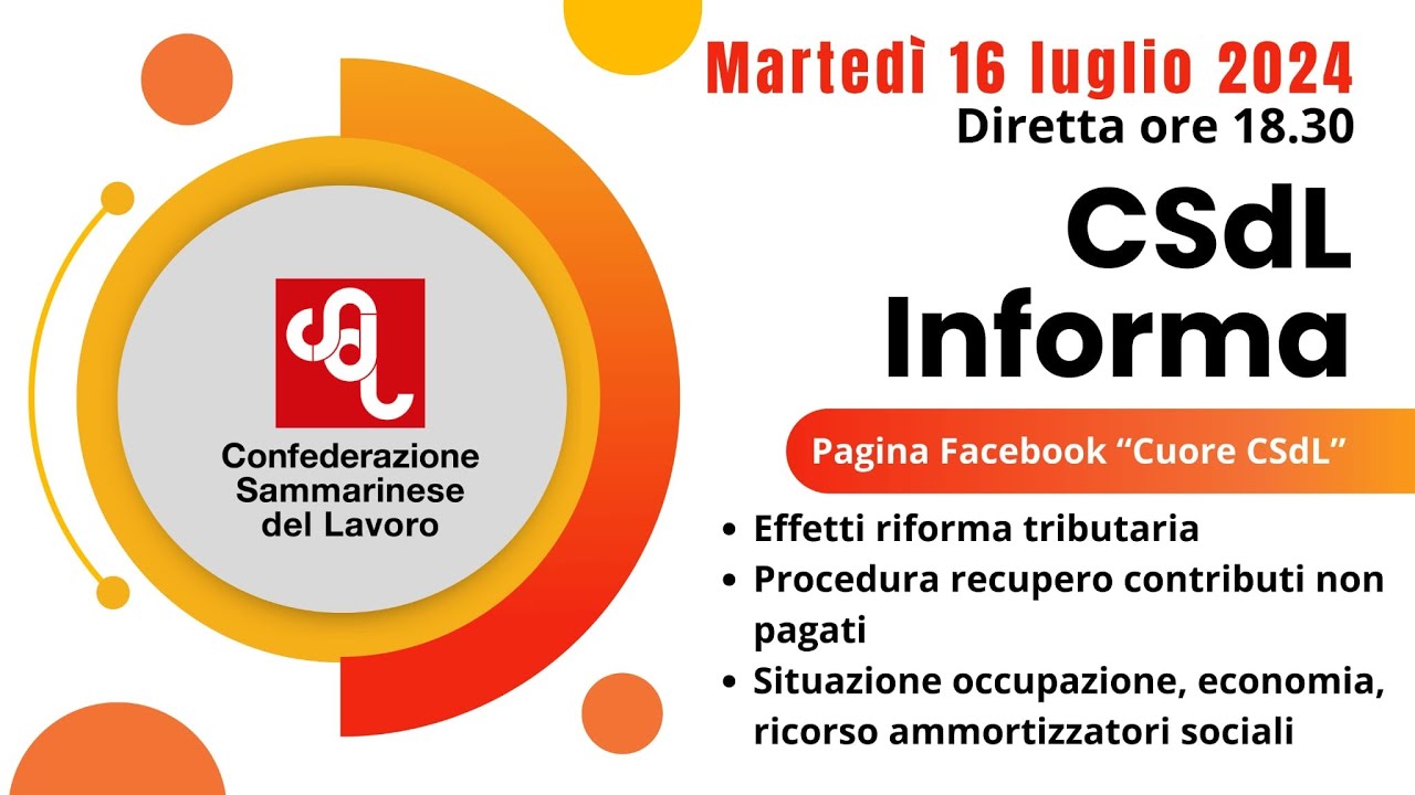 CSdL Informa 16 Luglio 2024