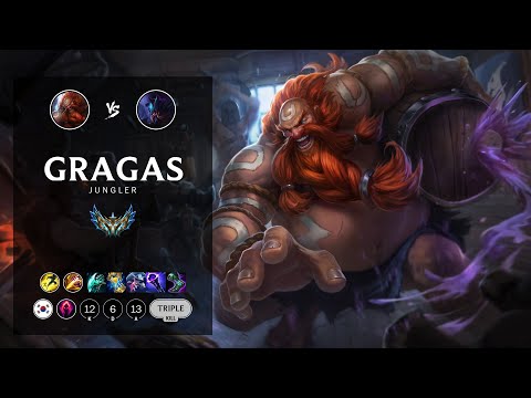 Gragas Jungle vs Rek'Sai - KR Challenger Patch 12.9