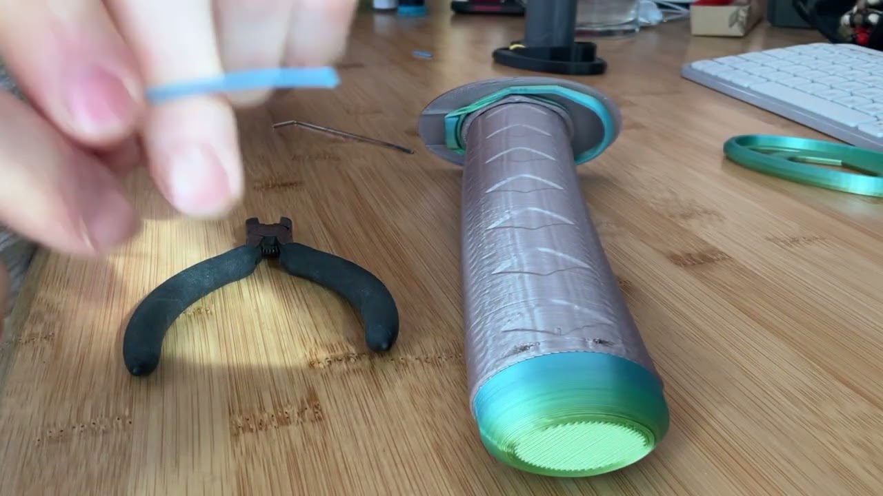 Folding katana (3D printed) assembly