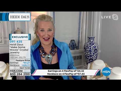 Heidi Daus "Make Some Waves" 17" Beaded Station Necklace