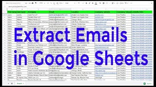 How to Extract Emails in Google Sheets | Google Sheets Tutorial to Extract Emails