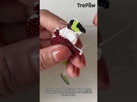How to fix a broken thread in bead embroidery