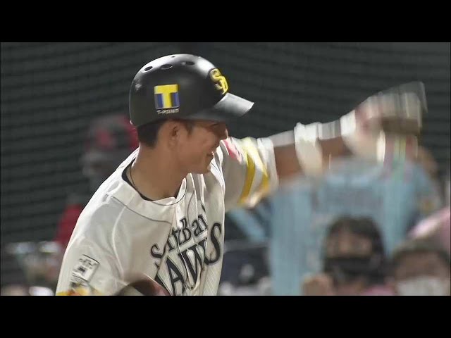 【ファーム】ホークス・増田 試合終盤に貴重な勝ち越しのタイムリーヒット!! 2021/7/21 H-C(ファーム)