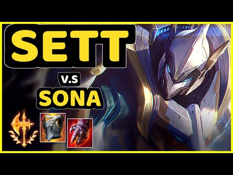 WHITEKNIGHT (SETT) vs SONA - TOP GAMEPLAY - EUW Ranked GRANDMASTER