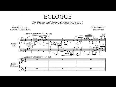 Gerald Finzi - Eclogue for Piano and Strings, Op. 10 [with score]