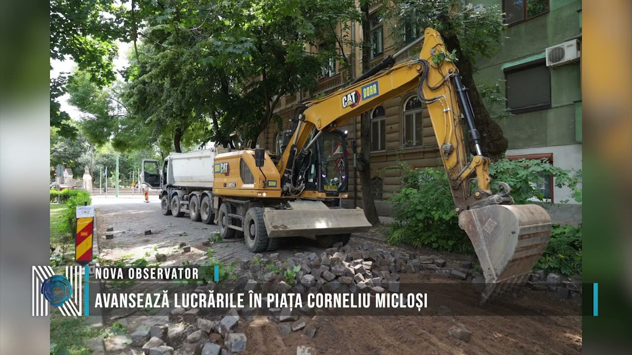 Avansează lucrările în Piața Corneliu Micloși