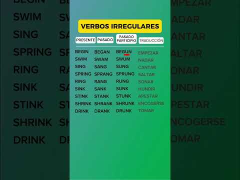 Súper TRUCO para VERBOS irregulares en INGLÉS