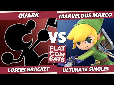 Flat Combats 4 Losers Bracket - Quark (Game & Watch) Vs. Marvelous Marco (Toon Link) SSBU Ultimate