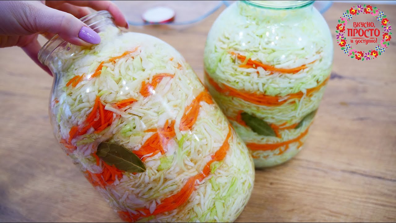 Квашеная капуста - Самый простой и хрустящий рецепт