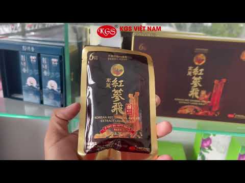 Video Chi tiết Chiết Xuất Hồng Sâm Nhung Hươu KGS 50ml x 30 Gói