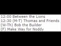 WTTW Kids 2006 Afternoon Schedule