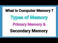 What Is Computer Memory In Tamil Types Of Computer Memory Primary Memory Secondary Memory