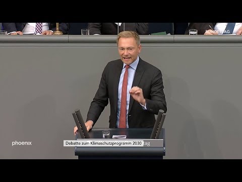 Christian Lindner (FDP) zur Klimaschutzdebatte