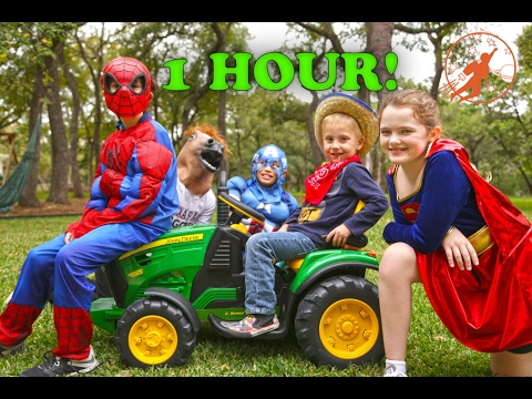 Little Superheroes Compilation Video - 1 Hour with Captain America, Supergirl, The Hulk & Batman