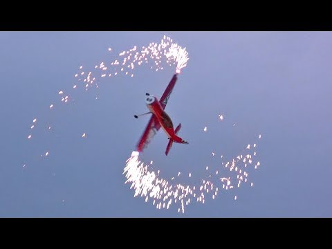 FireStarter on aircraft models, RC models, pyrotechnics, onboard fire show