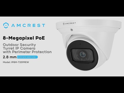 Amcrest 8MP Turret POE Camera IP8M-T2599EW - IP Security Camera Feature & Highlight Review 2022