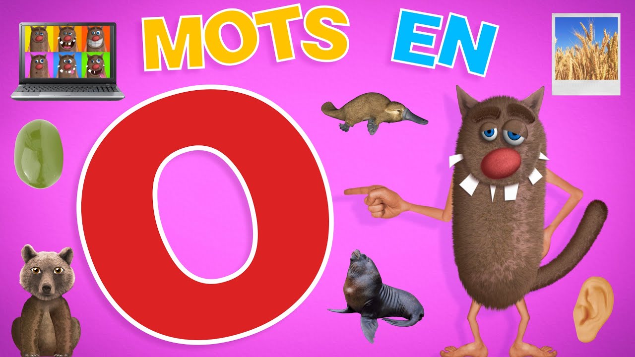 Foufou - Mots commençant par O pour les enfants (Learn words starting with O for kids) 4k