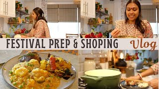 Karwachauth & Diwali Preparation and Shopping I Cooking Bengali Thali I Fall colours