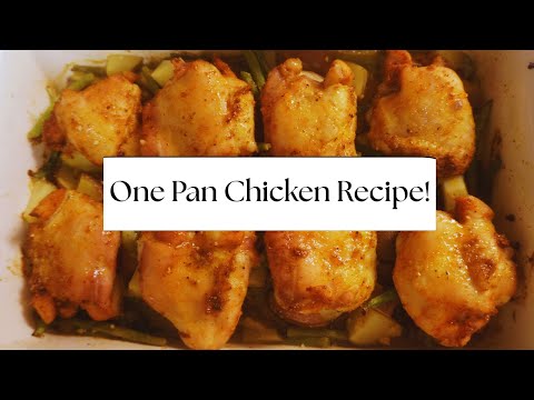 Easy Chicken Recipe for Dinner: Oven Baked Chicken Thighs! Only One Pan Needed!