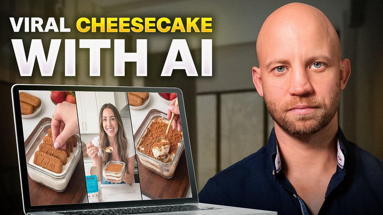 I recreated the viral 2-ingredient Biscoff cheesecake with AI (no baking)