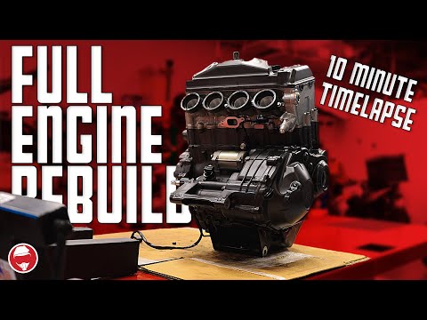 Honda CBR 1000 RR Engine Rebuild TIMELAPSE in 10 min!